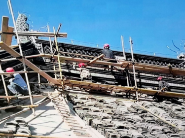 电动倒链和手拉倒链参与镇江定慧寺大雄宝殿修缮工作