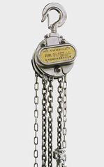 不锈钢手拉葫芦用于乳制品加工厂设备检修作业